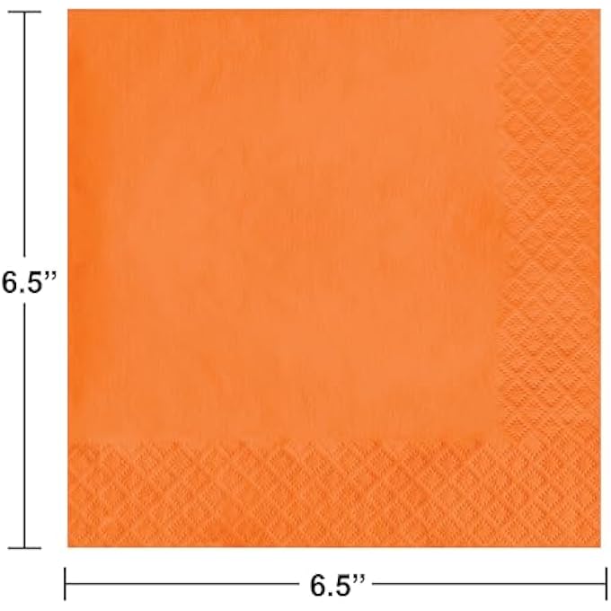 TOUCH OF COLOUR SUNKISSED LUNCHEON NAPKINS 50 PIECES, ORANGE - Image 3